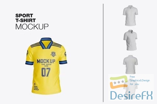 Set Soccer Men’s Sports T-shirt Mockup