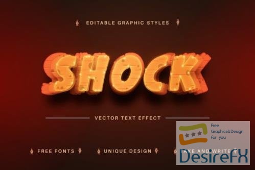 Shock - Editable Text Effect - 14496301