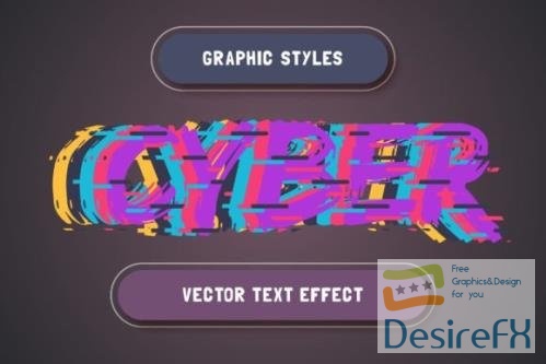 Splatter Cyber Editable Text Effect - 14499555