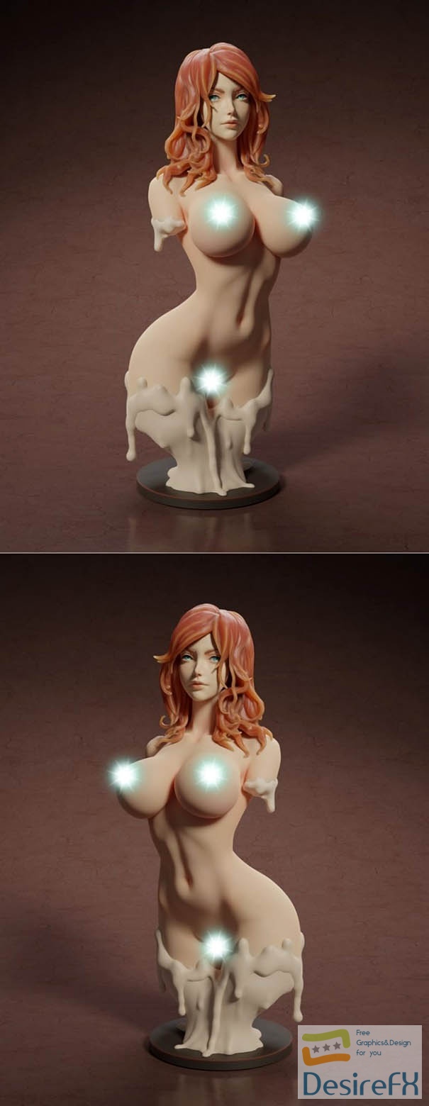 Steamy Red Head – Extra Bust – 3D Print