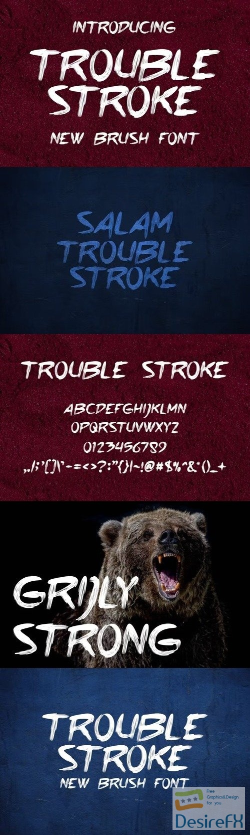 Trouble Stroke Fonts