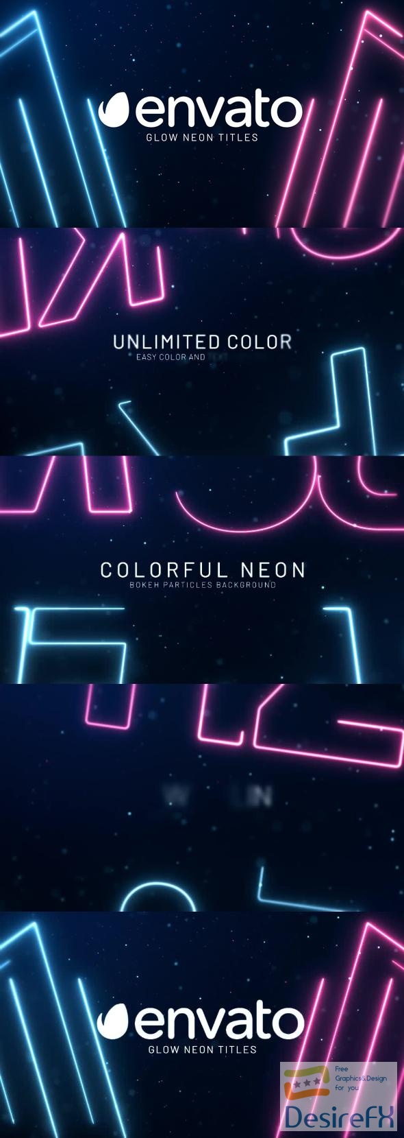 VideoHive Neon Titles Opener 44677125