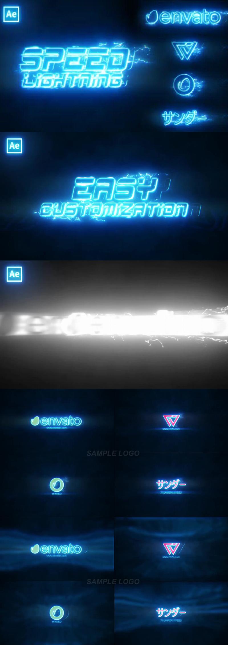 Videohive Speed Lightning Intro Logo 37345376