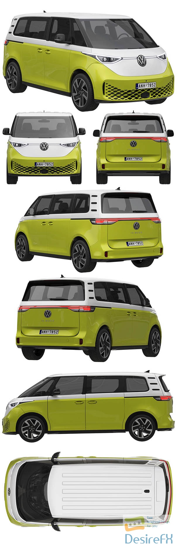 Volkswagen ID. Buzz 2023 3D Model