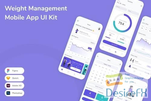 Weight Management Mobile App UI Kit