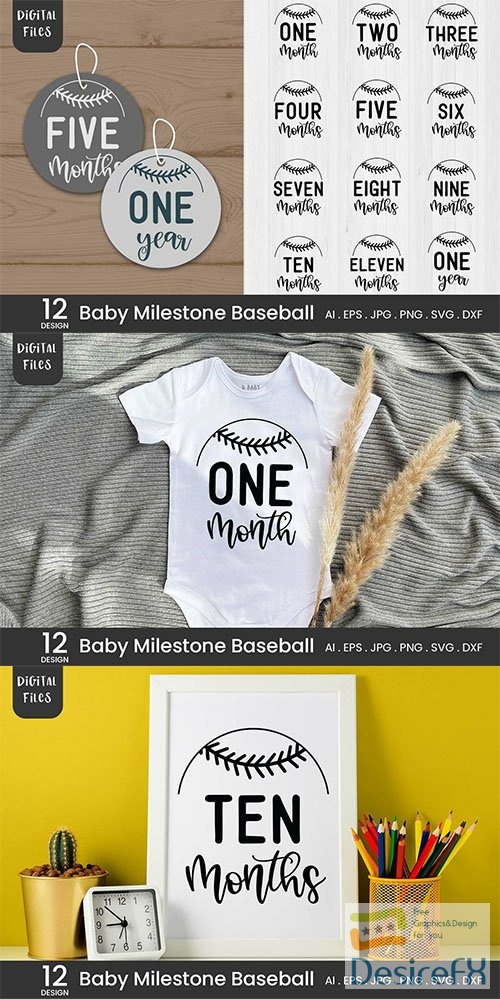 12 baby lettering bundle design elements