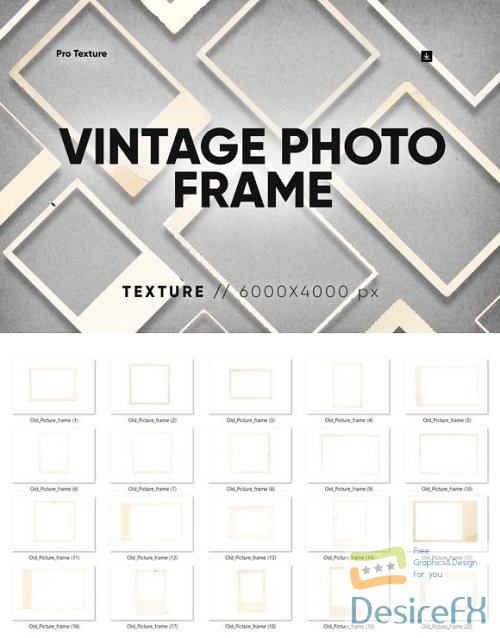 20 Vintage Photo Frame Overlay HQ - 16506880