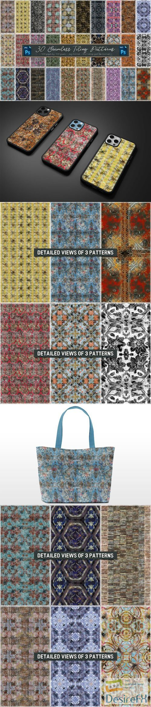 30 Seamless Tiling Patterns for Photoshop