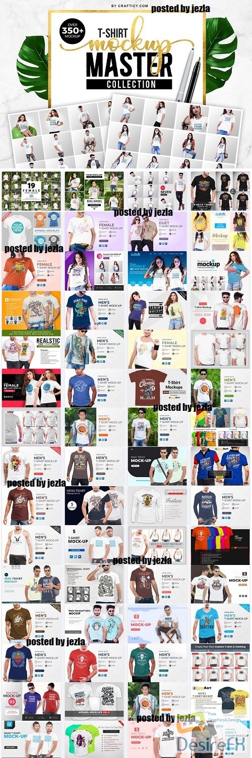 350+ T-Shirt Mockup Bundle - 60 Premium Graphics