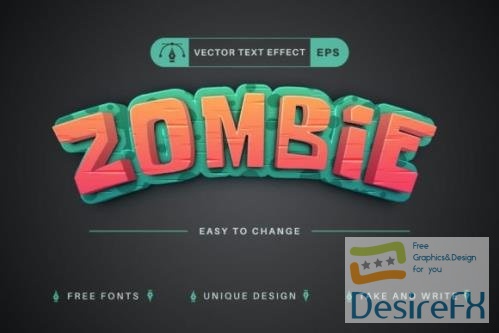 3D Zombie - Editable Text Effect - 16518792