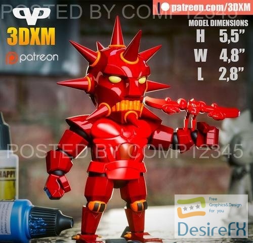 3DXM - Armoured Mon-Star Chibi 3D Print