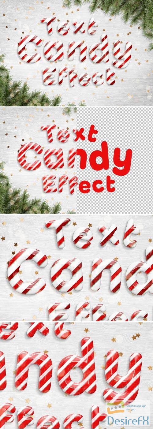 Adobestock - Candy Cane Text Effect Mockup 296156696
