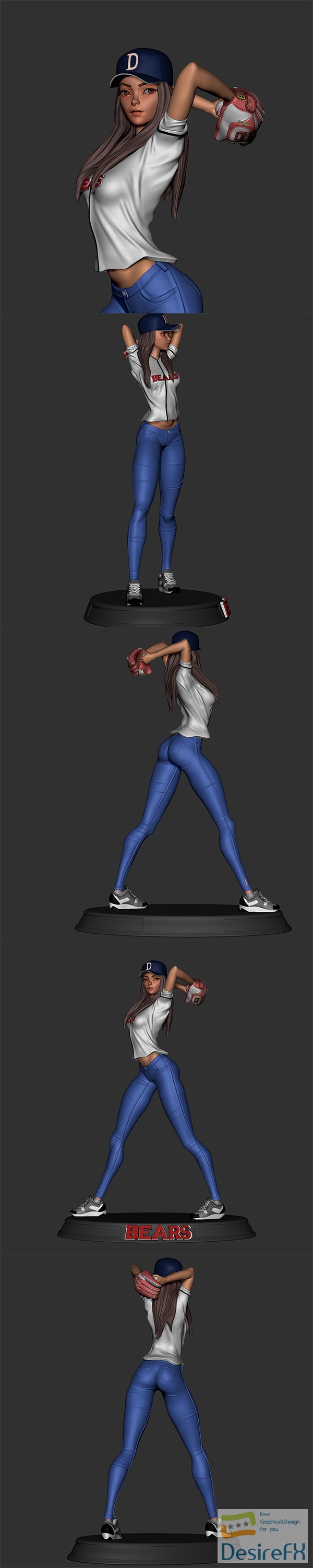 Baseball Girl – 3D Print