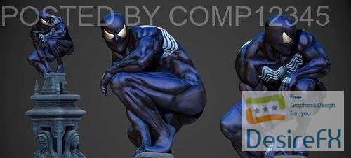 Black suit spider-man 3D Print