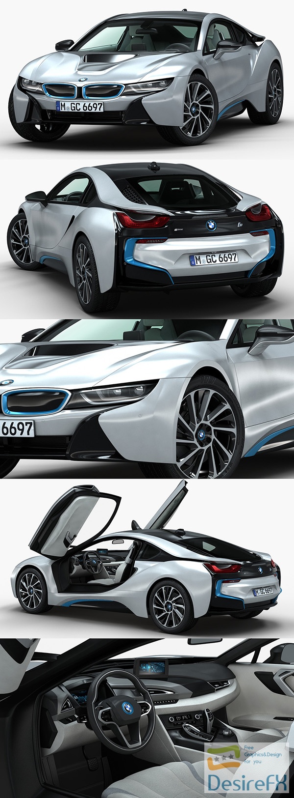 BMW i8 2015 3D Model
