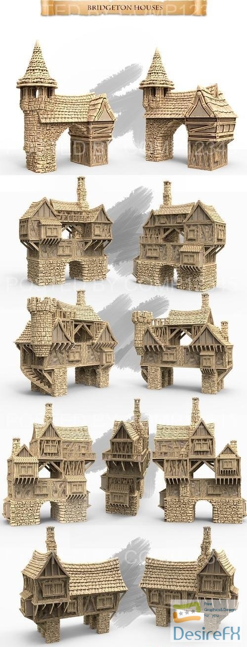 Bridgeton Houses 3D Print