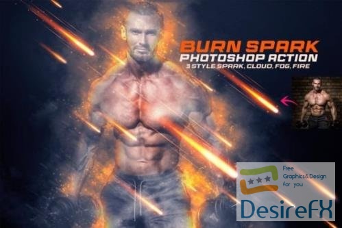 Burn Spark Effect Photoshop Action - 10251168