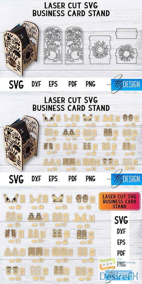Business card holder, laser cut bundle