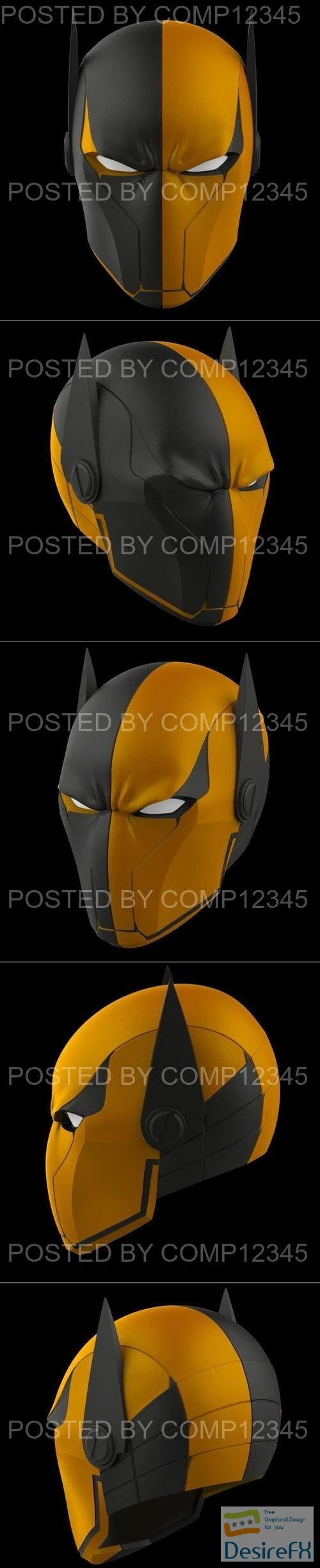 Deathstroke Batman Helmet 3D Print