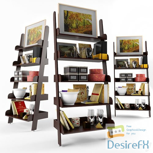 Decorative set with picture - 3d model