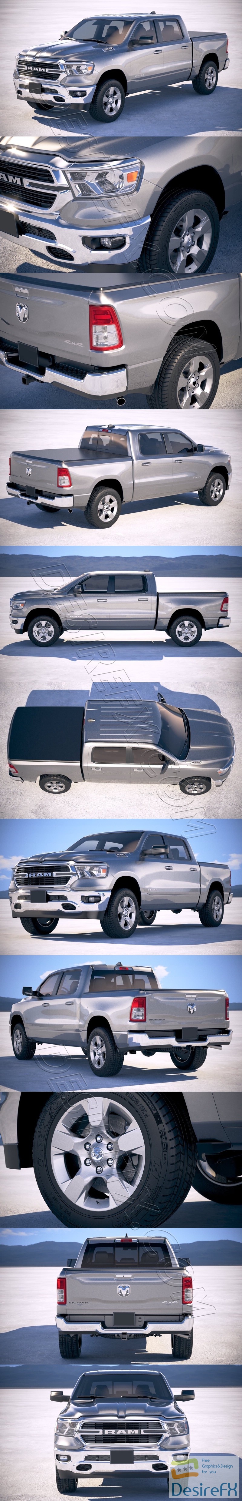 Dodge RAM BigHorn 2019 3D Model