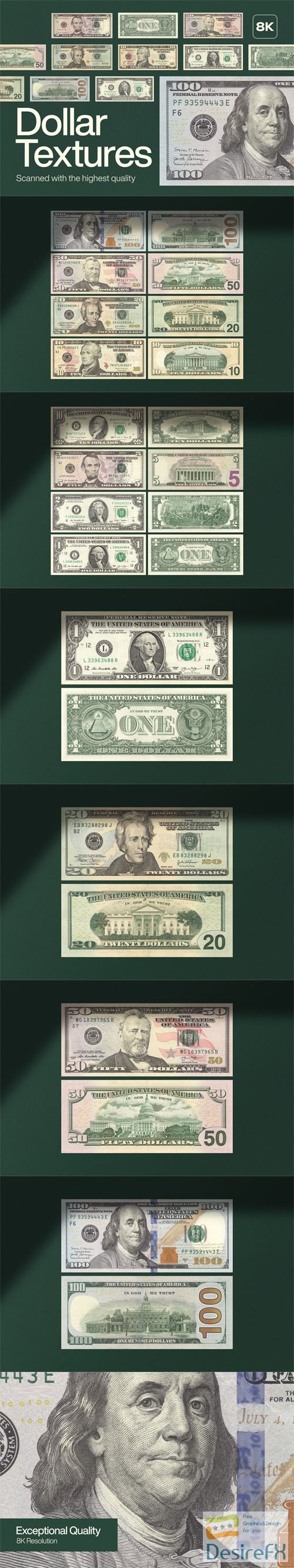Dollar Banknote Textures Collection