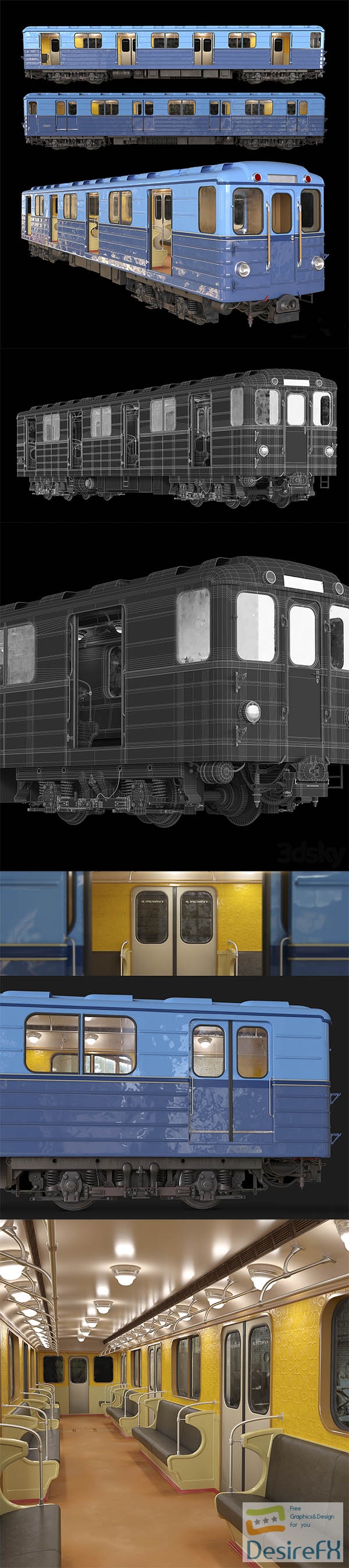 E-Series Subway Car 3D Model