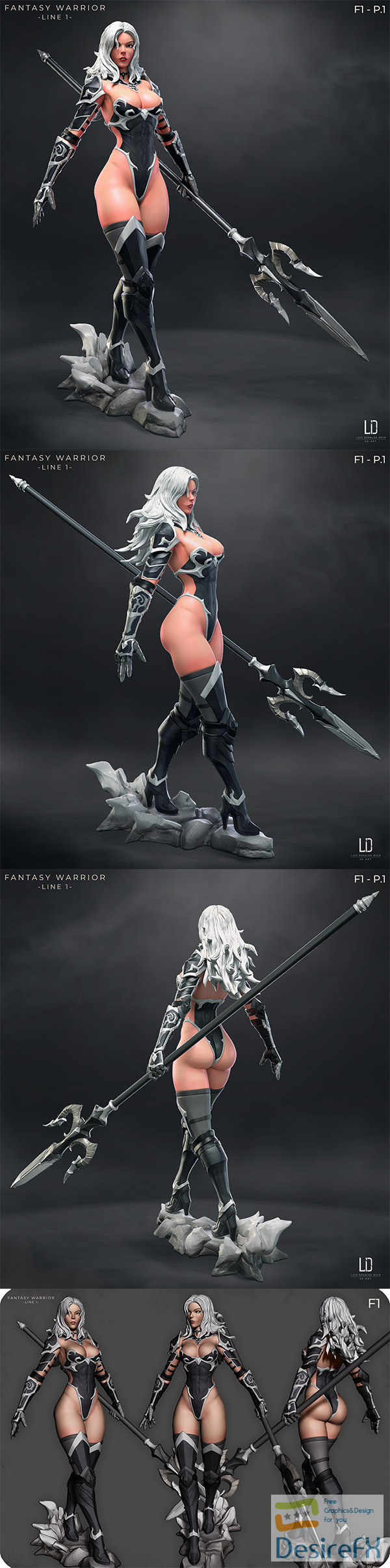 Fantasy Warrior – Line 1 – Jhiana F1 – 3D Print