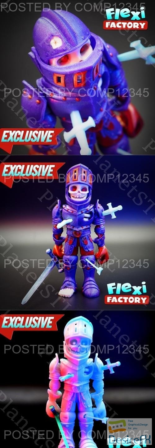Flexi Factory - Skeleton Knight - Planet 3D Print