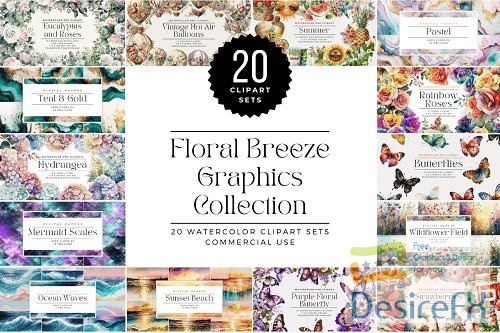 Floral Breeze Graphics Collection - 20 Premium Graphics