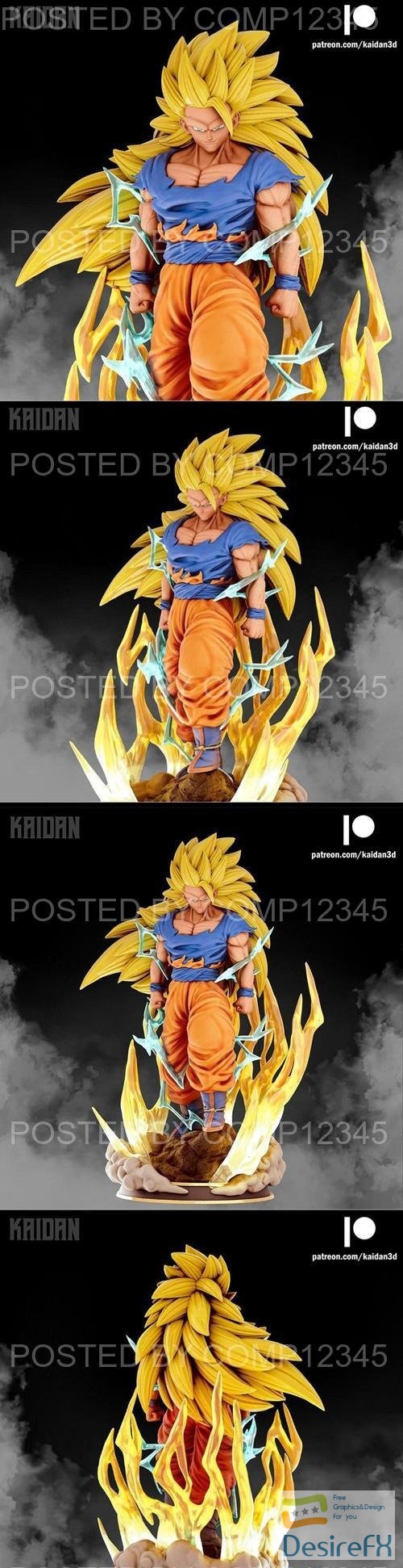 Goku SSJ3 by Kaidan 3D Print