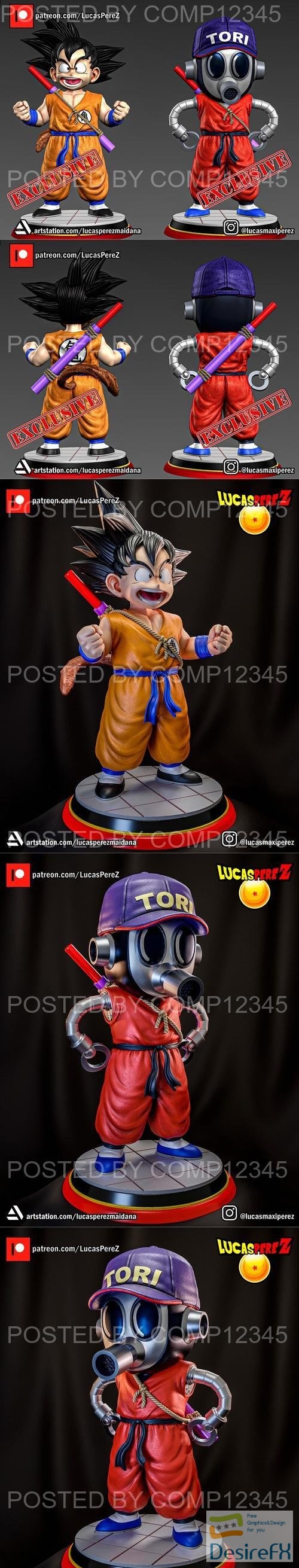 Kid Goku and Toribot - Lucas Perez 3D Print