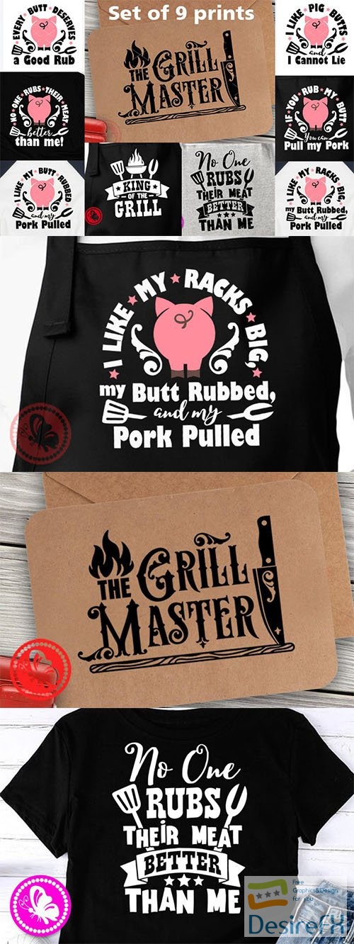 King of the grill shirt,  barbecue apron steak bundle design elements