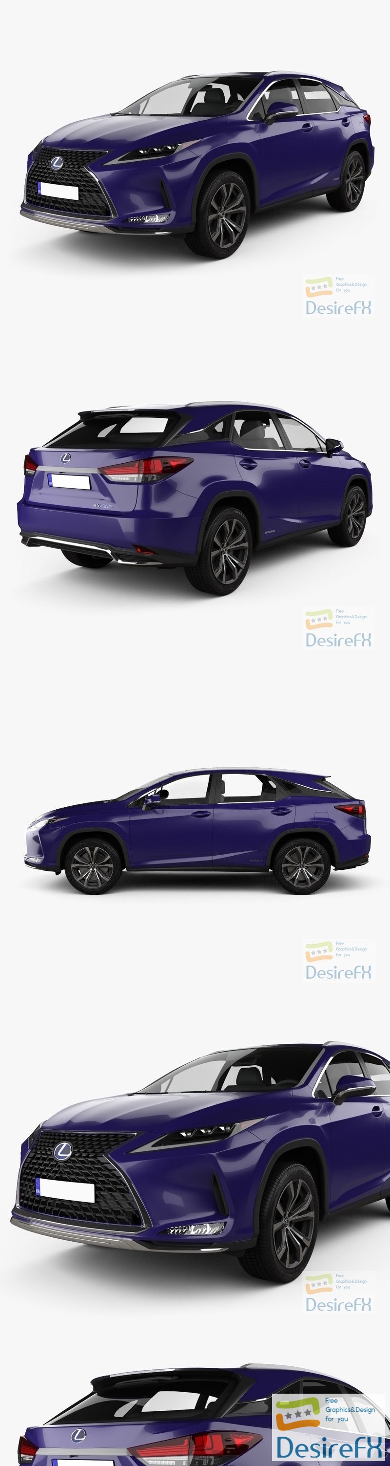 Lexus RX hybrid Executive 2022 3D Model