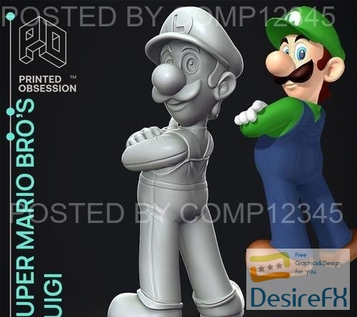 Luigi - Super Mario Bros 3D Print