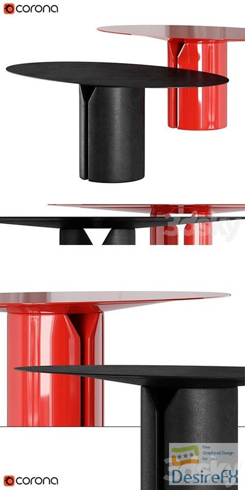 MDF Italia NVL TABLE table- 3d model
