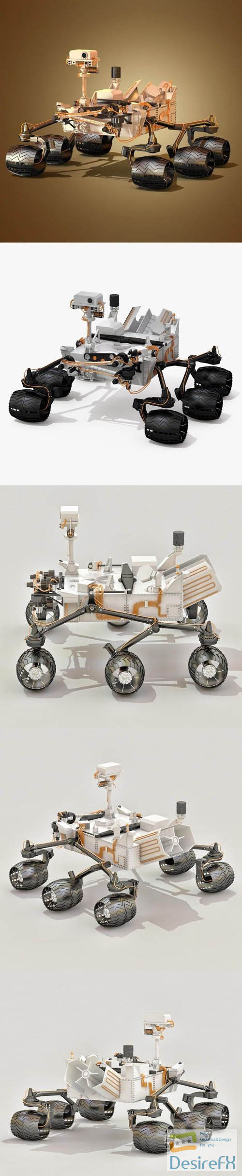 NASA Mars Exploration Rover Curiosity - 3d model