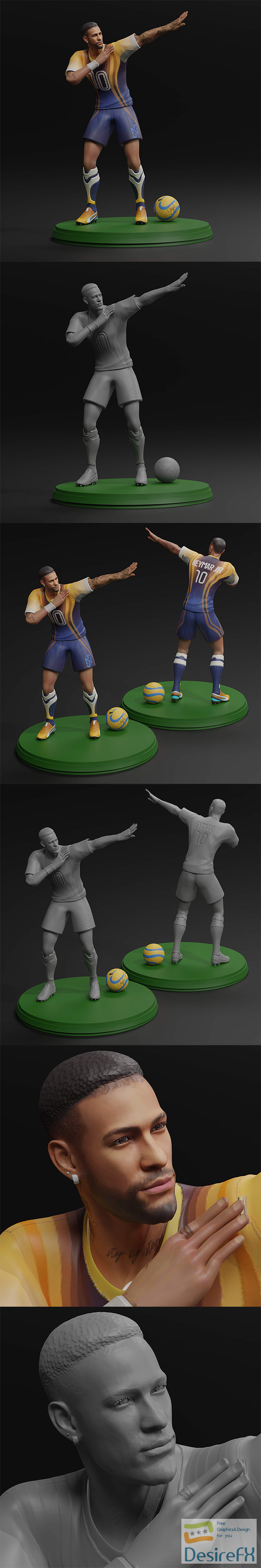 Neymar Dub Pose Fan-Art – 3D Print