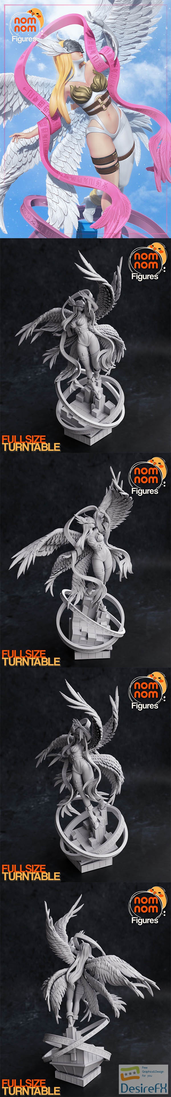 NomNom Figures – Angewomon from Digimon – 3D Print