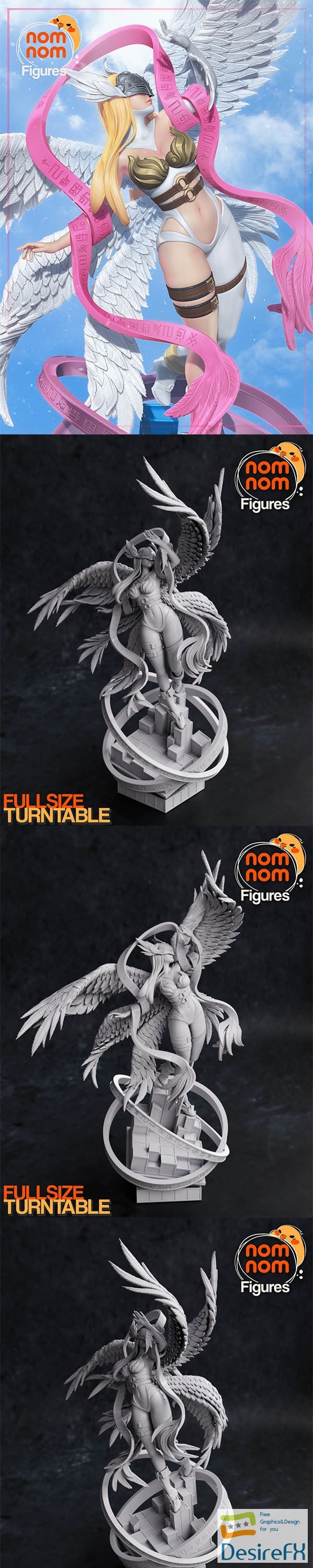 NomNom Figures – Angewomon from Digimon – 3D Print