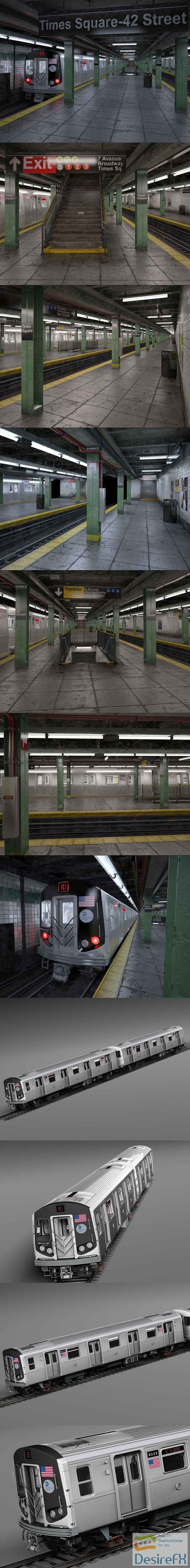 NYC Subway Station 3D Model