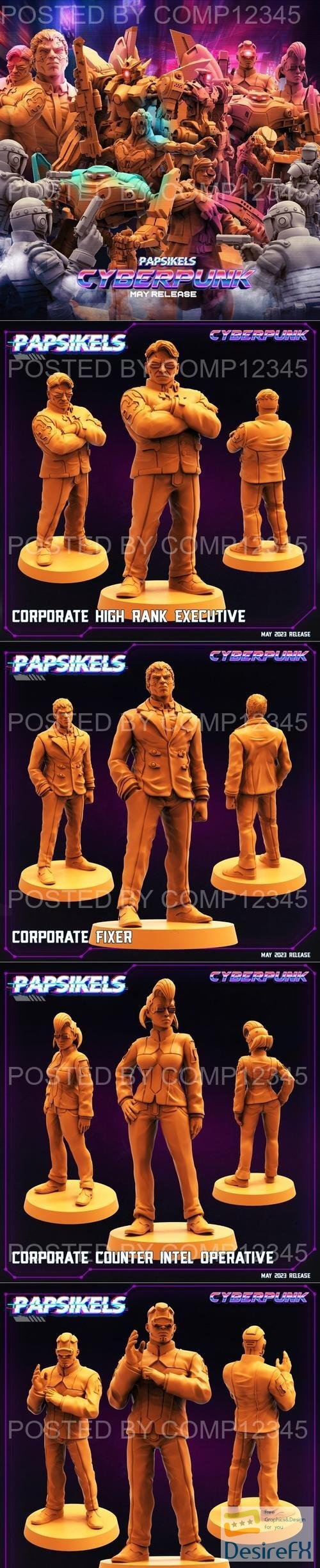 Papsikels Miniatures – Cyberpunk May 2023 3D Print