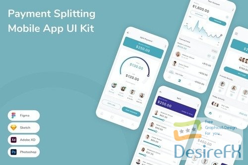 Payment Splitting Mobile App UI Kit