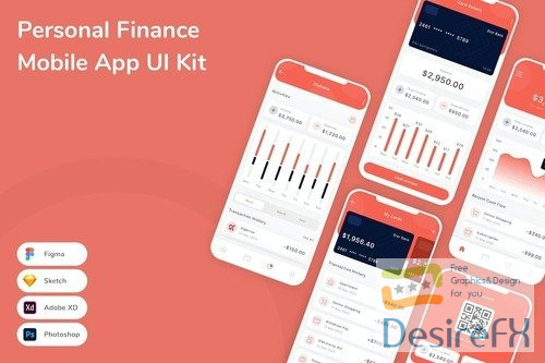 Personal Finance Mobile App UI Kit