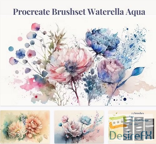 Procreate Brushes Waterella - Watercolor Aqua - 8CW87VF