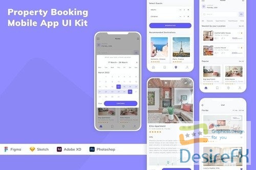 Property Booking Mobile App UI Kit