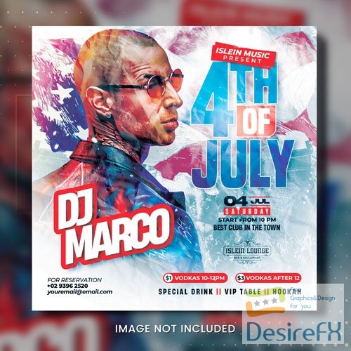 PSD a poster for a party called dj marco