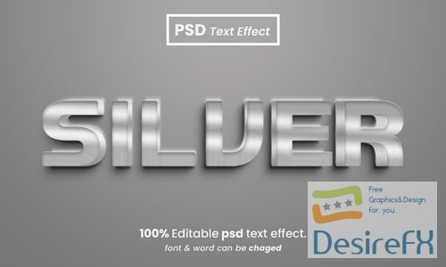 PSD gray background with the word silver in the middle