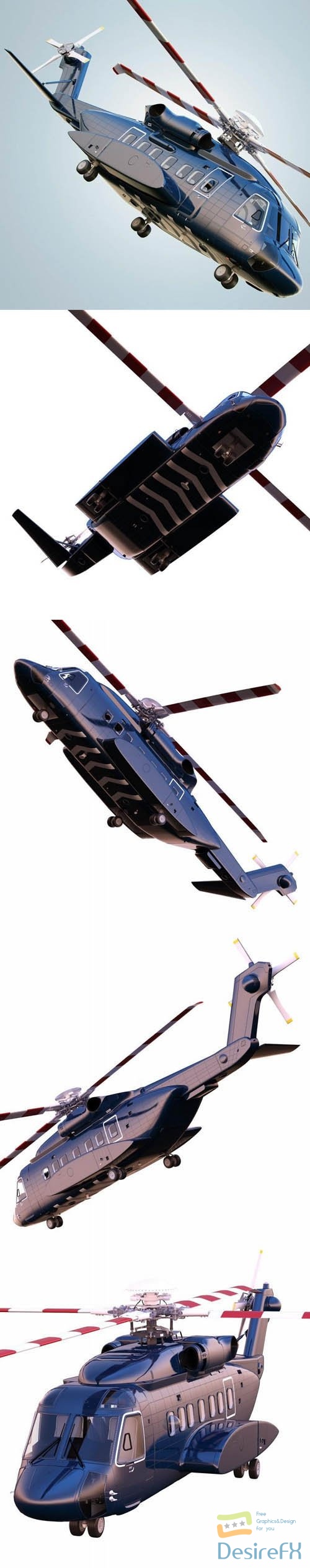 Realistic and fully detailed model of Sikorsky S-92 H-92
