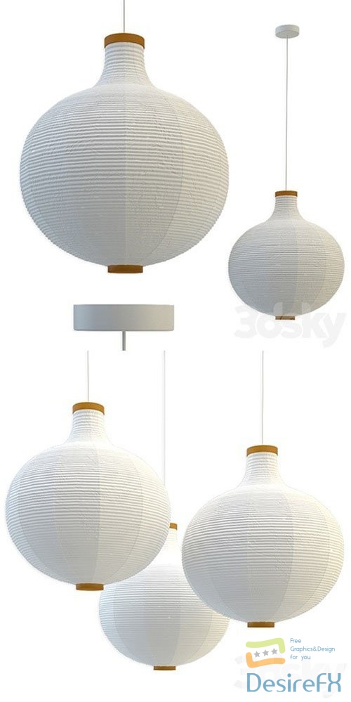 Risbyn Lamp Ikea - 3d model